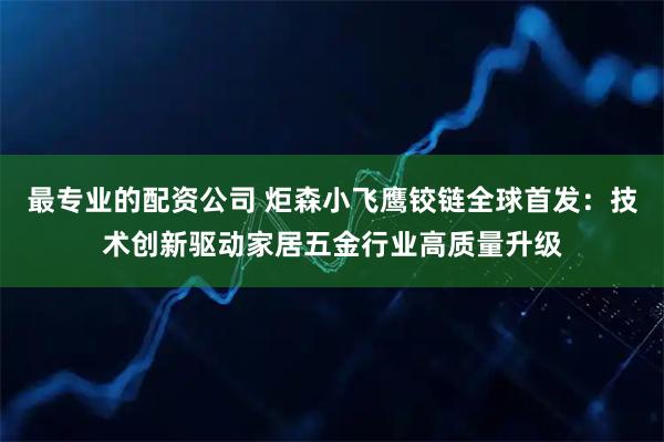 最专业的配资公司 炬森小飞鹰铰链全球首发：技术创新驱动家居五金行业高质量升级