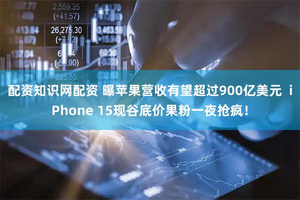 配资知识网配资 曝苹果营收有望超过900亿美元  iPhone 15现谷底价果粉一夜抢疯！